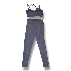 Sleek Purple Sports Bra and Leggings Set